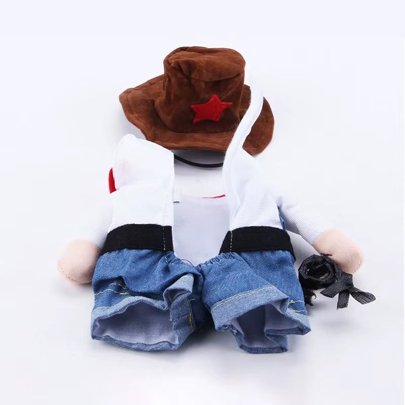 Funny Pet Cat Cosplay Costumes for Small Medium Cats Dogs Party Dressed up Kitten Halloween Cozy Novelty Clothing Bulldog French
