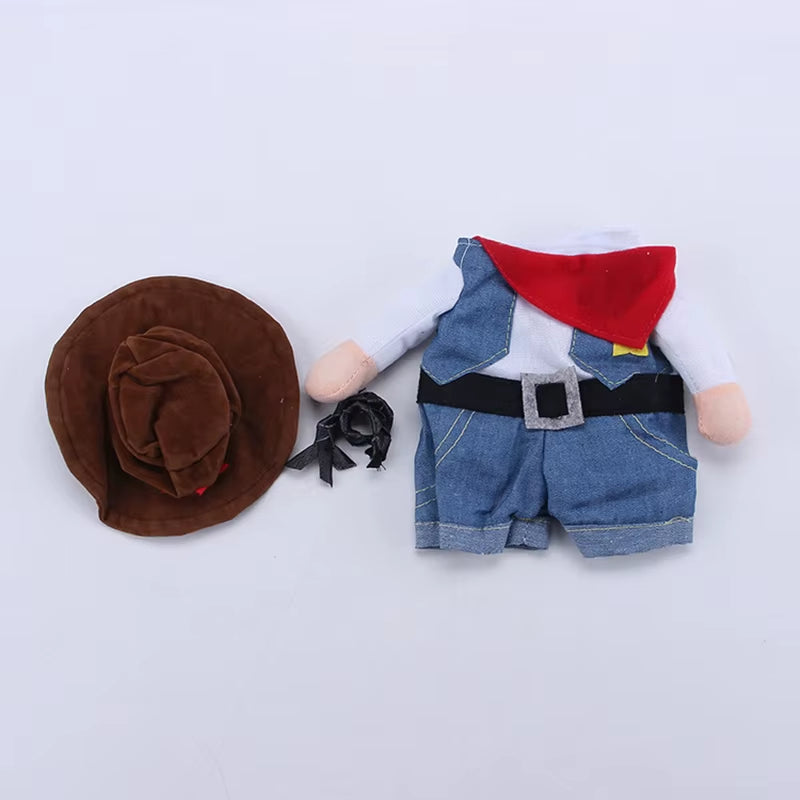 Funny Pet Cat Cosplay Costumes for Small Medium Cats Dogs Party Dressed up Kitten Halloween Cozy Novelty Clothing Bulldog French