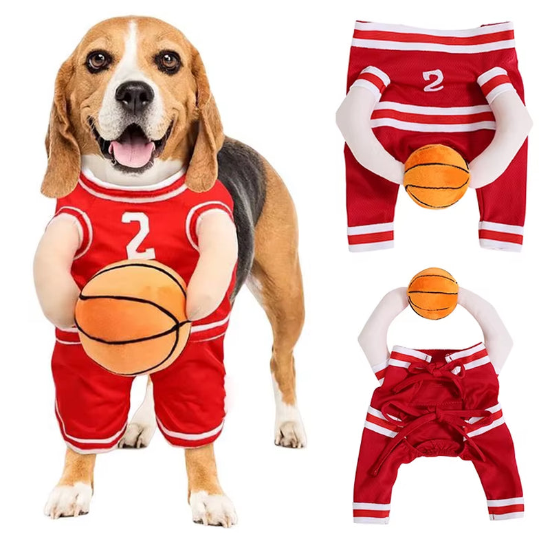 Halloween Dog Cosplay Costumes for Small Medium Big Dogs Cats Funny Dress up Sports Clothes Beagle French Bulldog Pet Outfits